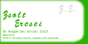 zsolt ercsei business card